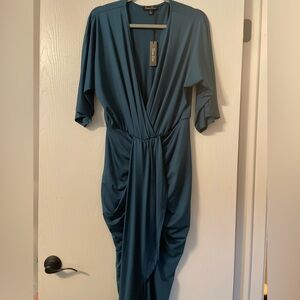 Teal women’s dress, size L, new with tags